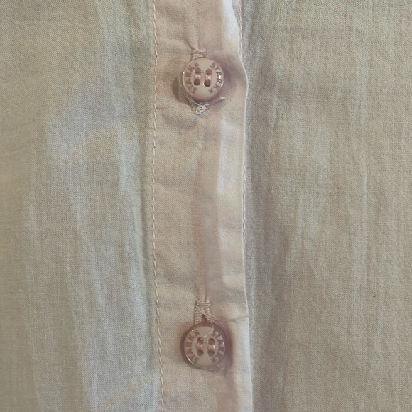 Stark X Women Button Front Shirt XS Pink 100% Cotton Lightweight Contemporary - Picture 7 of 14